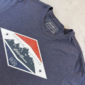 Eddie Bauer Mens Graphic T Shirt Expedition Outfitter Blue Short Sleeve XL